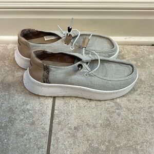 Hey Dude Wendy Peak Woven Casual Shoes Natural Sz 7